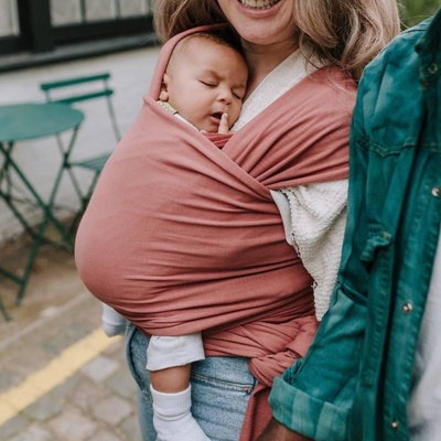 Boba šátek Classic Wrap Pink – Zboží Dáma