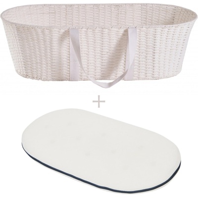 Ahojbaby Mojžišov košík pre bábätko Paper Dream white + matrac