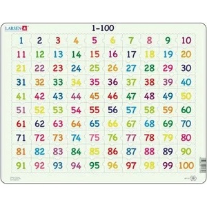 Larsen - Образователен пъзел - Числата от 1 до 100 - 100 части (AR10)