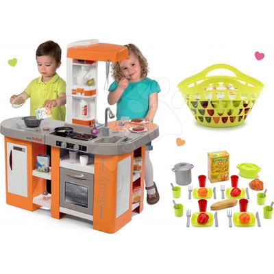 Smoby kuchyňka Tefal Studio XL a Écoiffier nákupní košík 100% Chef 311026-24