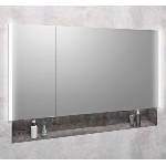 SAPHO Integra - Вграден шкаф с огледало и LED осветление, 126x70 см, огледало/титанов алуминий IN125 (IN125)