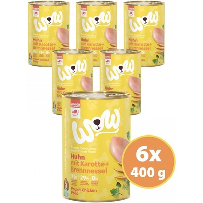 WOW Kuřecí s karotkou Junior 400 g
