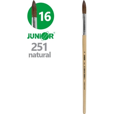 Štetec guľatý JUNIOR č. 16" 251 Natural