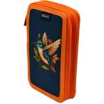 Herlitz Ученически несесер празен, двоен, 2 ципа, Colibri - Herlitz