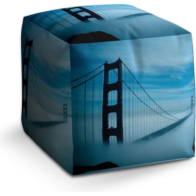 Sablio Taburet Kostka Golden Gate 3: 40x40x40 cm