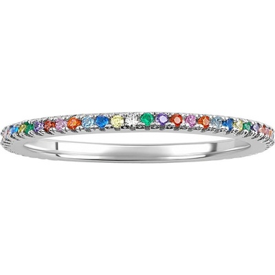 SILVEGO Stříbrný prsten Vally s barevnými Brilliance Zirconia DCC21092R