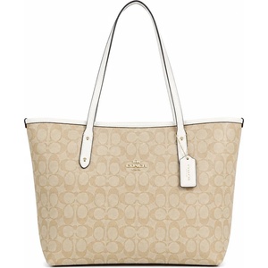 Coach Дамска чанта Coach Reversible City Tote, Бежов крем (TRIM-5695-YELLOW)