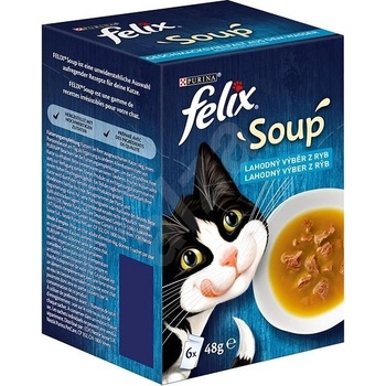 Felix Soup s treskou tuňákem a platýsem 6 x 48 g