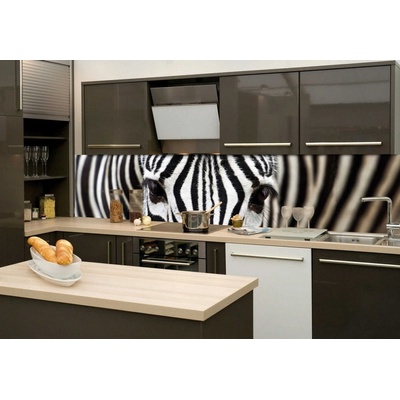 Donga Samolepiaca umývateľná fotofototapeta za kuchynskú linku rozmery Zebra, rozmery 260x60 cm