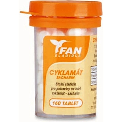Fan Cyklamát Umělé sladidlo sacharin 10 g 160 tbl