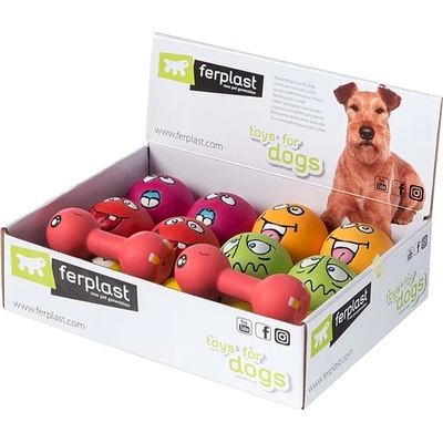 Ferplast Dog Toy - Забавна кучешка играчка за кучета - топка / гира в различни цветове, 25, 5x19, 2x16, 2 см
