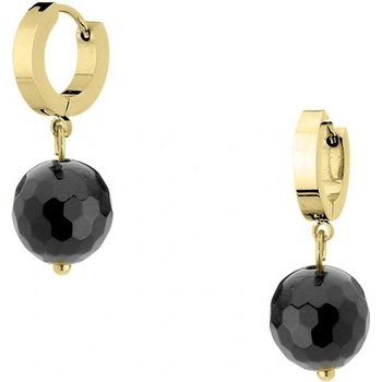 Manoki náušnice Claudia chirurgická ocel černý onyx KA210G Černá