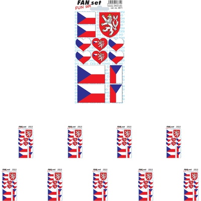 Walteco Samolepky ČR, 80x160mm Množstvo: 10 ks , 20184BP2
