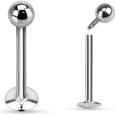 Šperky4U piercing do brady s kuličkou vnitřní závit LB1072-12063