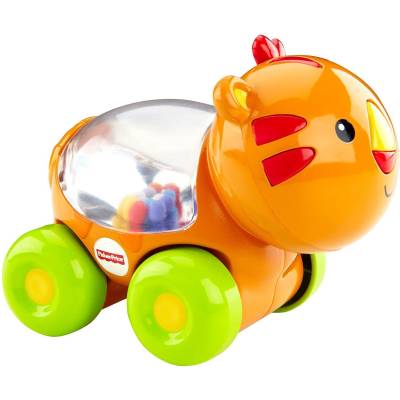 Mattel Тракаща музикална играчка Fisher Price - Poppity Pop, тигър (BGX29)