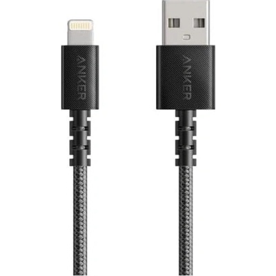 Anker Сертифициран Lightning кабел за iPhone, iPad и iPod с Lightning (180 см) - Anker Powerline Select Plus Lightning cable (черен) (A8013H12)