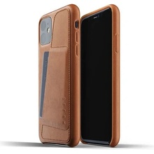 Pouzdro Mujjo Full Leather Wallet iPhone 11 žlutohnědé