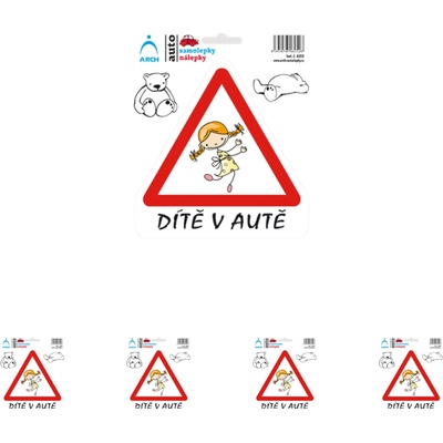 Walteco Dieťa v aute - veselé dievča, 150x180mm, nálepka Množstvo: 5 ks , 20181BP1