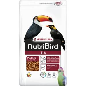 Versele-Laga Nutribird T16 - Пълноценна ежедневна храна за големи птици, хранещи се с плодове и насекоми - eкструдирани пелети, 10 кг