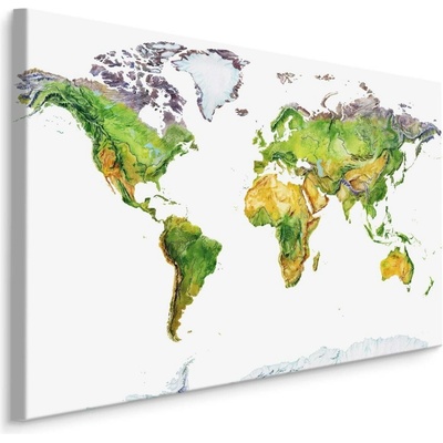 MyBestHome BOX Plátno Fyzická Mapa Světa Varianta: 90x60