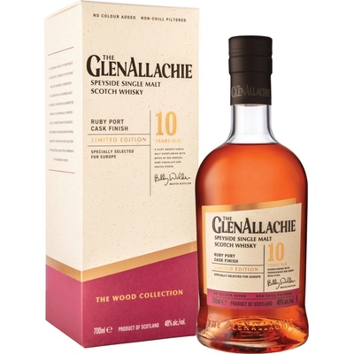 GlenAllachie Ruby Port Cask Finish 10y 48% 0,7 l (kartón)
