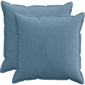 vidaXL Калъфка за възглавница 2 бр. HOUTEN Синьо 55 x 55 см кордурой (920425)