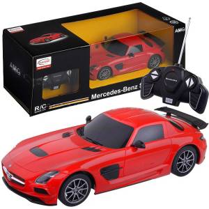 Rastar Радиоуправляема количка Rastar - Mercedes Benz SLS AMG, 1: 18, Червена (54100) - baby