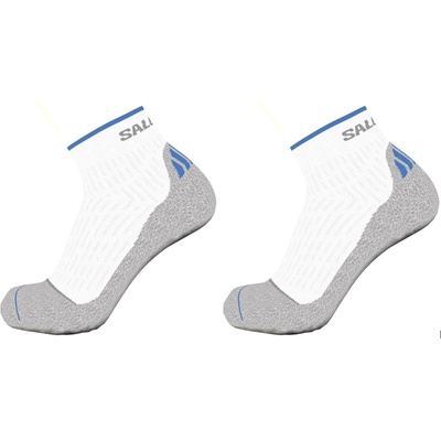 Salomon Мъжки чорапи Salomon Ultra Quarter 2 Pack Running Socks Mens - White/Grey