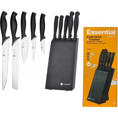 Fiskars Essential Blok na nože se sadou 5 nožů