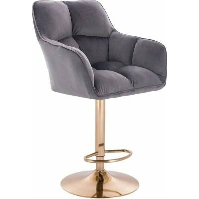 LuxuryForm Design Amalfi Velur na zlatom tanieri tmavo šedá