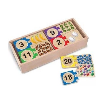 Melissa & Doug Дървен пъзел цифри и картинки, 12542 Melissa and Doug, 000772125420