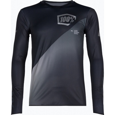 100% R-CORE X s dlouhým rukávem black grey pánský