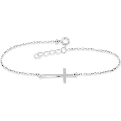 Soliter Pôvabný strieborný náramok s krížikom 461 001 01385 04