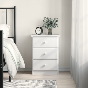 vidaXL Нощно шкафче бяло ALTA 41x35x55, 5 см бор масив (353918)