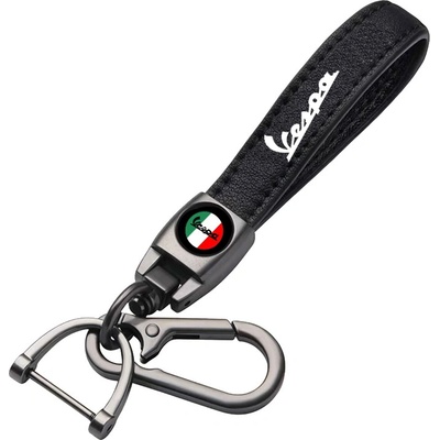Prívesok na kľúče Vespa čierna koža