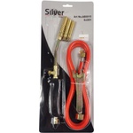 SILVER Ръчна газова горелка за запояване с маркуч 1, 5 м и 3 дюзи 67241 (ab0015)