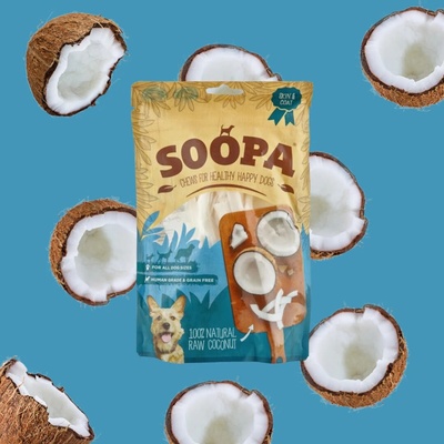 SOOPA Natural Coconut Chews 100% prírodné kokosové žuvacie maškrty 100 g