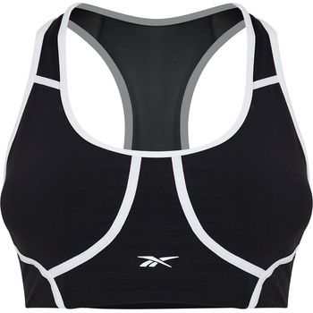 Reebok Lux Racer Colorblocked Padded Bra Womens Medium Impact Sports - Black