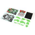 Losi Пластмасова обшивка Losi, зелена, стикери: PM-MX