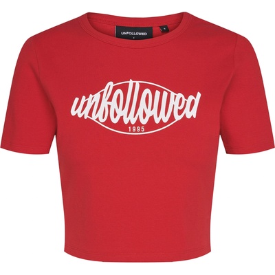 UNFOLLOWED x ABOUT YOU Тениска 'GIRLFRIEND' червено, размер XS