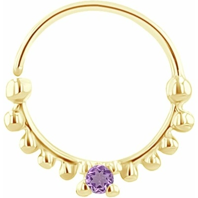 Eppi Zlatý septum piercing s ametystem Arla PG46055