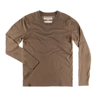 Clawgear bavlněné tričko Basic s dlouhým rukávem Stonegrey oliva Clawgear