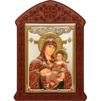 Богородица с младенец с mdf дърворезба (is31231-d)