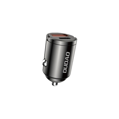 Двойно бързо автомобилно зарядно с USB-C и USB-A Dudao 48W (6973687248710)