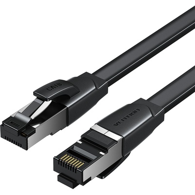 Vention IKQBG Flat Cat.8 Ethernet Patch Cable 1,5m černý