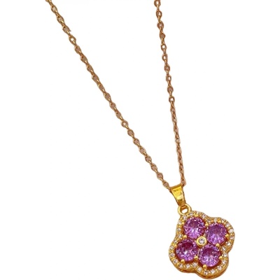 HARAHU Колие na-21761 - Златна / Лилава kp21761 (na-21761)