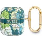 Guess GUA2HHFLN калъф за AirPods, зелен, Flower Strap Collection (GUA2HHFLN)