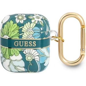Guess GUA2HHFLN калъф за AirPods, зелен, Flower Strap Collection (GUA2HHFLN)