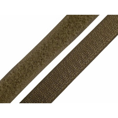 Suchý zip KHAKI háček + plyš šíře 50 mm METRÁŽ