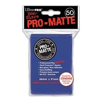 Ultra PRO Obaly Matte 66x91 Blue Standard EU Card 50 ks